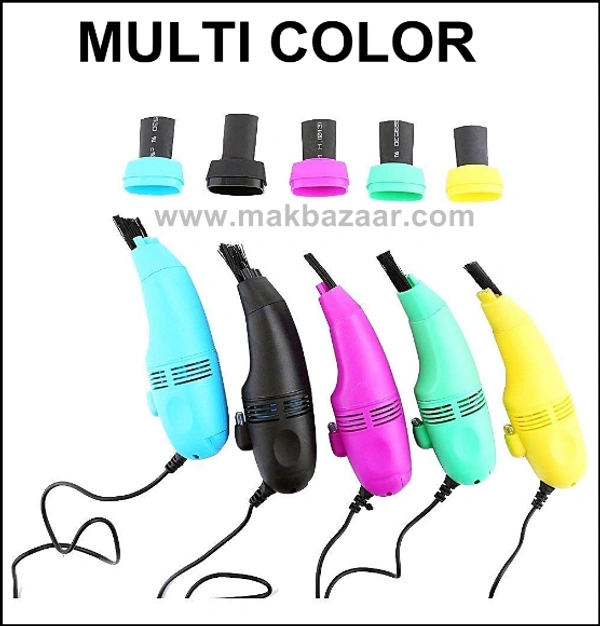 USB Mini Vacuum Cleaner for Laptop/Computer Keyboard/Mobile/Mini/Cars Vacuum Cleaner Electronic Part with LED light (Multicolor) - Pack Of 1)  